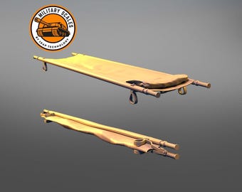 Stretcher - war military scales ww1 ww2 apparatus litter pram medical care accessories diorama modeling hobby 1/30 1/35 1/48 1/56 1/72