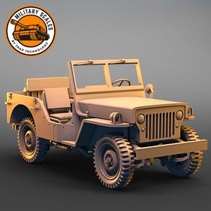 Jeep Willys MB - american military scales ww2 utility vehicle rail towing truck modeling hobby 1/30 1/35 1/48 1/56 1/72 1/76 1/87