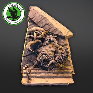 Diorama Shoggoth - Campanha Nas Montanhas da Loucura - Diorama Lovecraftiano Monstro Cthulhu eldritch sendo cósmico 20mm 28mm 32mm