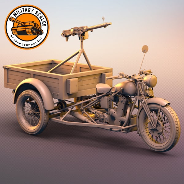 Benelli M36 - italian military scales ww2 vehicle tricycle transport motorcycle modeling hobby 1/30 1/35 1/48 1/56 1/72 1/76 1/87