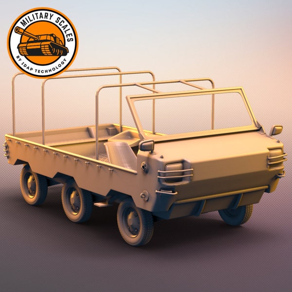 Fiat 126P LPT - polish military scales post-war vehicle light off-road utility car modeling hobby 1/30 1/35 1/48 1/56 1/72 1/76 1/87