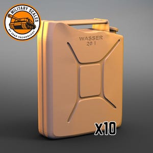 Blik - oorlog militaire schalen ww2 accessoires brandstofcontainer jerrycan jerrycan diorama modelbouw hobby 1/30 1/35 1/48 1/56 1/72 1/76 1/87