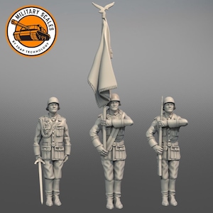 1:35 German Guard of Honor - resin casting ceremonial guard military parade uniformed soldiers diorama models 1/35