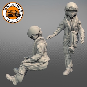 1:35 RAF Female Pilots Modern #1 - resin casting women pilots modern air force jet squadron british military models 1/35