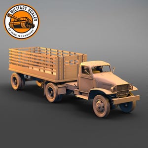 Chevrolet G7103 with trailer - USA military scales ww2 logistics transport heavy truck modeling hobby 1/30 1/35 1/48 1/56 1/72 1/76 1/87