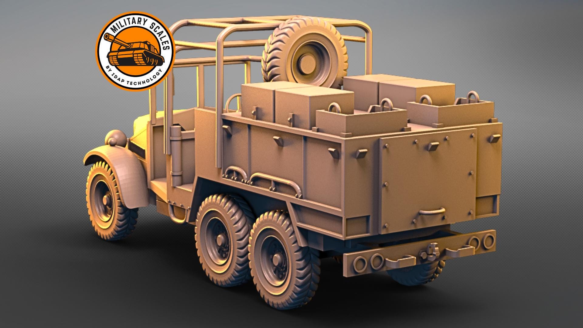 モリス コマーシャル CDSW 30 cwt 6x4 - イギリス軍スケール WW2 車両