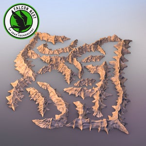 Mountains for War of the Ring (normale kaart, harsgieten) - aangepaste bordspellen tafelbladspellen accessoires wargame fantasy vechtavontuur