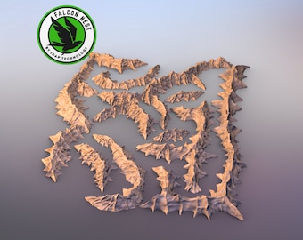 Mountains for War of the Ring (normal map, resin casting) - custom board games tabletop games accessories wargame fantasy fighting adventure
