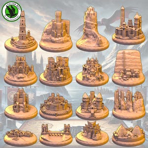 Luoghi per Game of Thrones - Segnalini Westeros Segnalini personalizzati Miniature per potenziamenti del gioco da tavolo Pezzi dei giocatori Set di componenti dettagliati