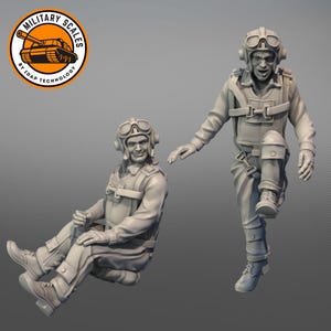 US Navy Pilots WWII #2 - war military scales pilots historical aviation personnel aircraft modeling hobby 1/30 1/35 1/48 1/56 1/72 1/76 1/87