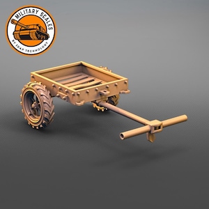 M3A4 Hand Cart v1 - american U.S. military scales ww2 vehicle landing trailer modeling hobby 1/30 1/35 1/48 1/56 1/72 1/76 1/87