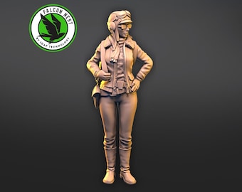 Amelia Airhart - At the Mountains of Madness Campaign - Lovecraftian aviator lost explorer eldritch legend Cthulhu 20mm 28mm 32mm
