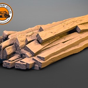 Pila de tablones de madera - Accesorios para dioramas militares, kit de maquetas impresas en 3D para coleccionistas, dioramas históricos a escala 1/35, 1/48 y 1/72 imagen 2