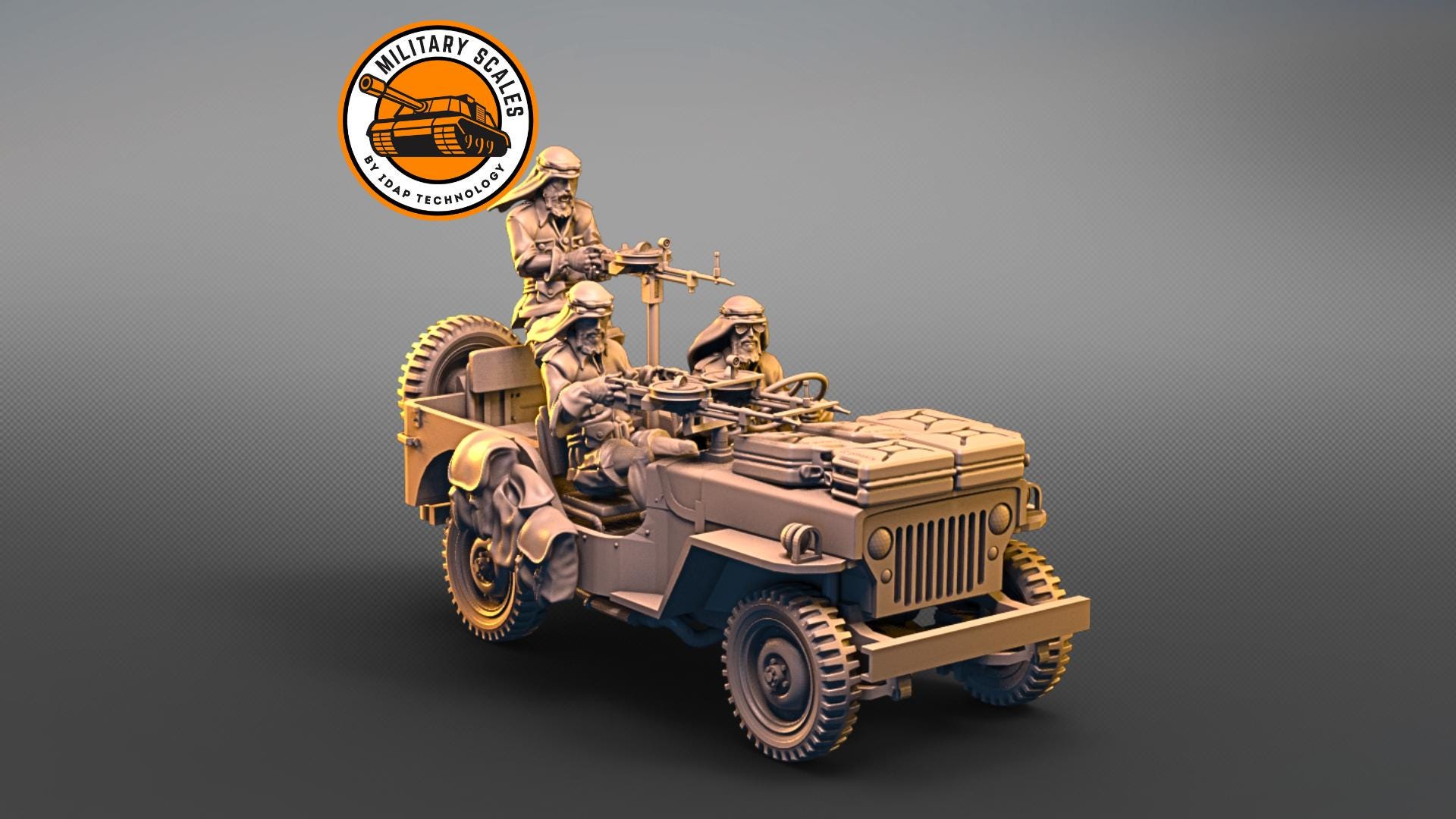 British SAS Jeep Gunner 1/10 レジンバスト