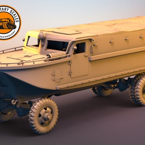 Toyota Amphibious Su-Ki japanese military scales ww2 vehicle amphibious transporter modeling hobby 1/30 1/35 1/48 1/56 1/72 1/76 1/87 image 2