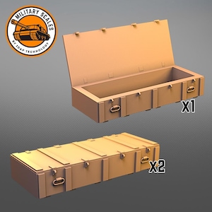 Boîte militaire de la Seconde Guerre mondiale n°1 - accessoires diorama boîte de munitions échelles militaires 1/30 1/35 1/48 1/56 1/72 1/76