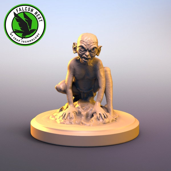 Gollum pour War of the Ring (impression en résine 3D) - jeux de société personnalisés accessoires de jeux de table wargame fantasy combat aventure idée cadeau