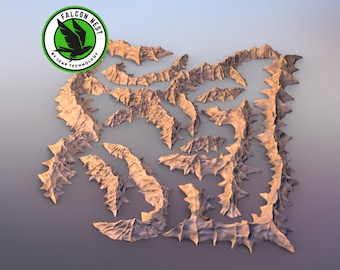 Mountains for War of the Ring (Anniversary or Collector) (large, resin casting) - custom board games tabletop accessories for playmat