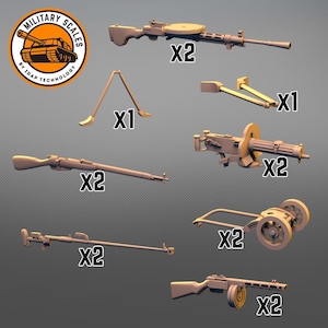 Armas de la infantería rusa de la Segunda Guerra Mundial - Escalas militares rusas, rifle semiautomático, accesorios, hobby, 1/30, 1/35, 1/48, 1/56, 1/72