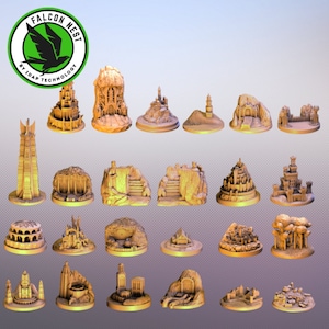 Set para War of the Ring 24 piezas (impresión 3D, 1 color) - juegos de mesa personalizados accesorios para juegos de mesa juego de guerra lucha regalo de aventura de fantasía