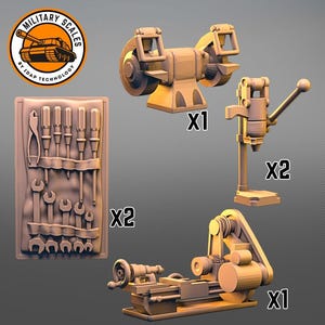 Machines for workshops and factories #2 - military scales war tools accessories diorama modeling hobby 1/30 1/35 1/48 1/56 1/72 1/76 1/87