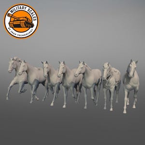 Caballos #2 - guerra militar escalas animales figuras diorama modelado hobby 1/30 1/35 1/48 1/56 1/72 1/76 1/87