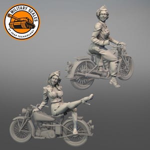 1:35 Female Baseball Team in uniform #1 - resin casting vintage sports wartime diorama military figures collectible models historical 1/35