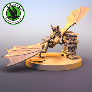 Nazgul on ground for War of the Ring (3D resin print) - custom board games tabletop games accessories wargame fantasy fighting adventure