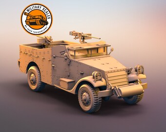 M3A1 Scout Car - american military scales reconnaissance vehicle transport logistics car modeling hobby 1/30 1/35 1/48 1/56 1/72 1/76 1/87