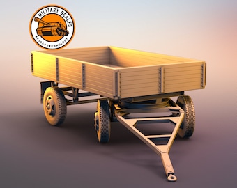 Trailer for a truck Star 20 and other - polish military scales ww2 transport trailer modeling hobby 1/30 1/35 1/48 1/56 1/72 1/76 1/87