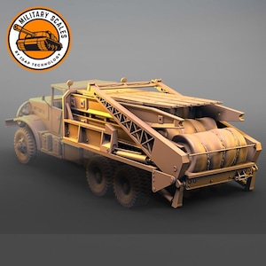Brockway B666 Semitrailer pontoon B- american military scales additive cargo trailer 1/30 1/35 1/48 1/56 1/72 1/76 1/87