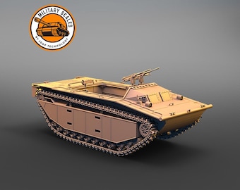 LVT 2 - アメリカ軍スケール WW2 水陸両用装甲上陸支援車両 モデリング 