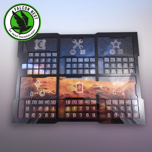 Spielermatte für Terraforming Mars – individuelle Brettspiele, Tischspiele, Zubehör, Science-Fiction, Wirtschaft, Gebäude, Umwelt, Weltraum, Geschenkidee