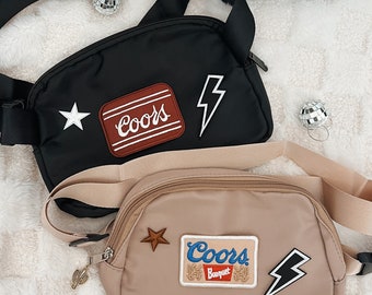 Fanny Pack With Patches, Cross Body Concert Bag, Stadium Approved Purse, Patch Stadium Bag, Country Concert Bag