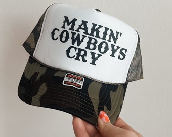 Makin' Cowboys Cry Camo Trucker Hat - Country Girl Charm Chain