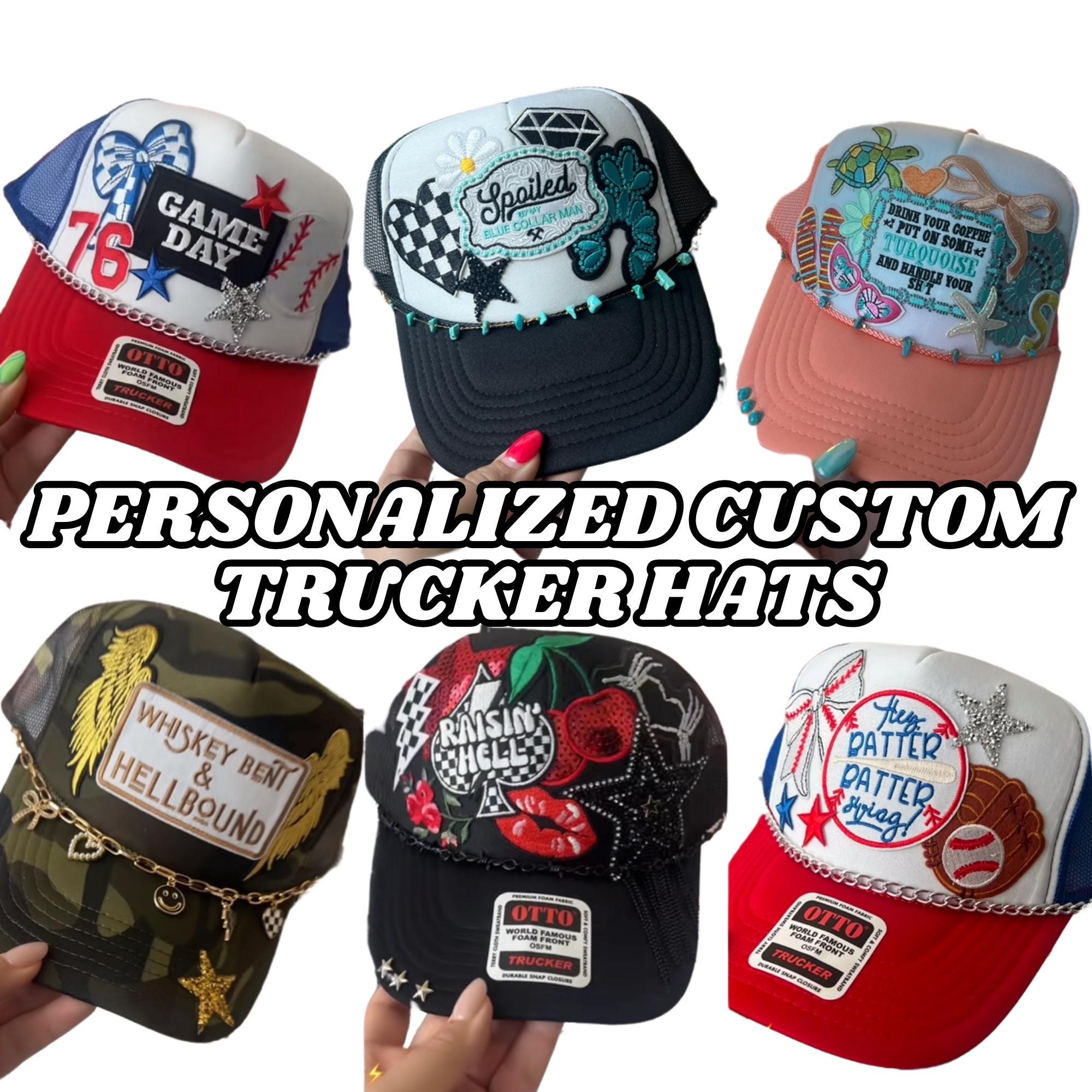 Custom Trucker Patch Hat: Personalized Baseball Cap, Country 