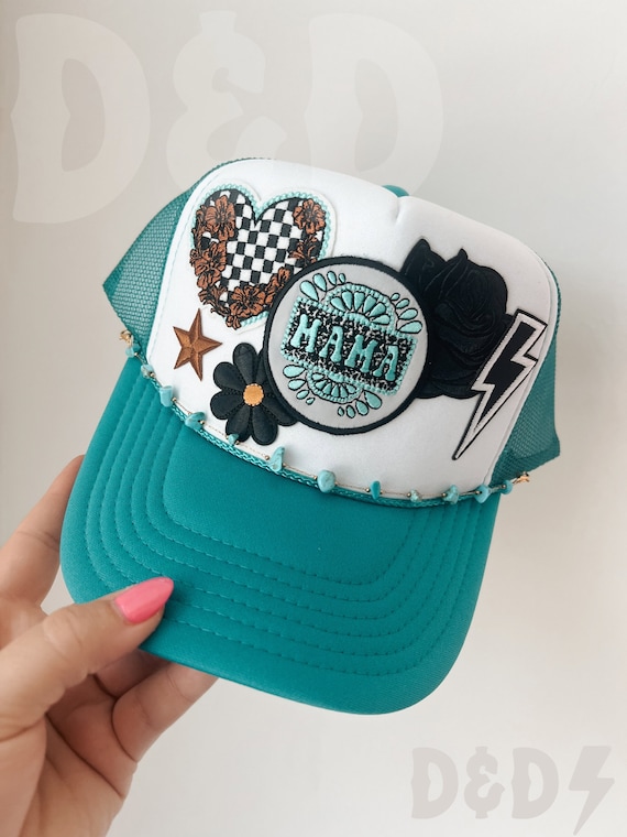 Mama Trucker Patch Hat, Iron Patches, Trucker Hat, Cowgirl