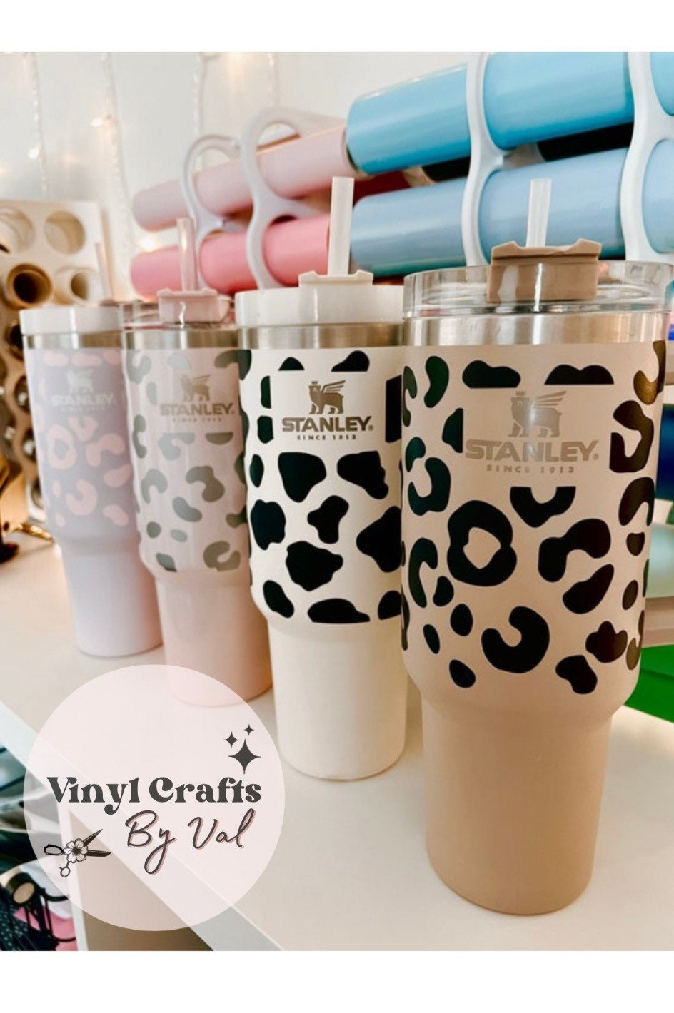 Cow Print Tumbler Decal  Made For Stanley Quencher Farm Animal