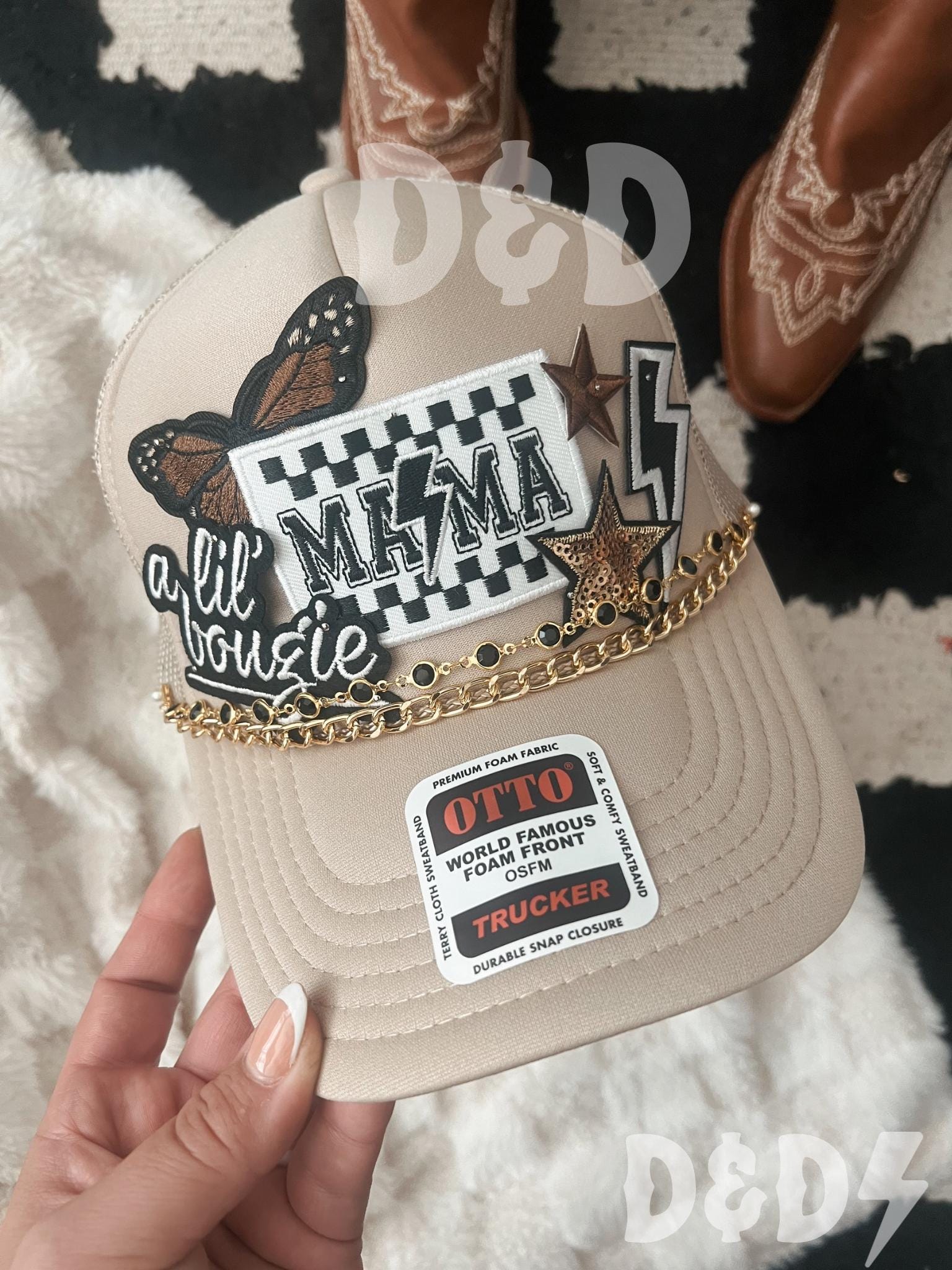 Mama Western Trucker Patch Hat, Iron Patches, Trucker Hat, Cowgirl Trucker Hat, Woman’s Trucker Hat, Camo Trucker Hat With Patches