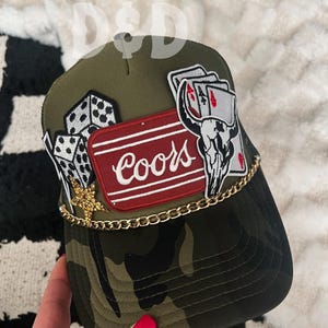 Trucker Patch Hat, Iron Patches, Trucker Hat, Cowgirl Trucker Hat, Woman’s Trucker Hat, Camo Trucker Hat With Patches