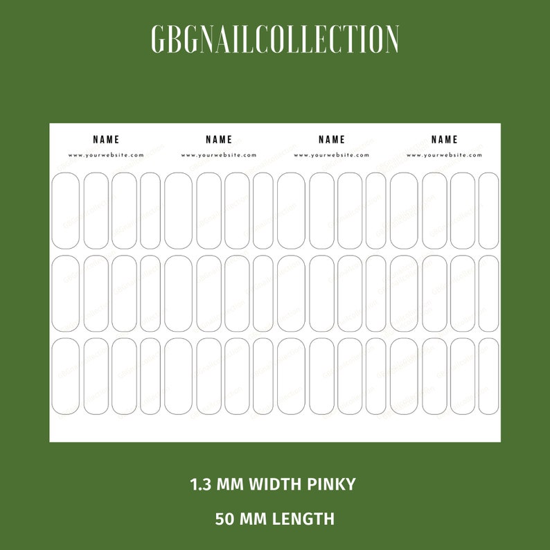 8 Nail Decals Templates DIY Digital Waterslide + FREE Bonus| Digital ...