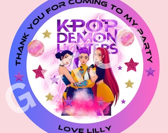 Autocollants d'anniversaire k-pop Autocollants d'anniversaire chasseur de démons k-pop