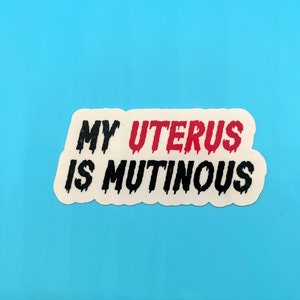 Pro choice sticker, womens rights sticker, reproductive rights sticker, text sticker, feminist gifts, pro roe, abortion-rights