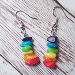 Pride Earrings – Rainbow Earrings for LGBTQIA+ | Handmade Pride Jewelry & Gifts for Pride Month - Celebrate Pride | Pride Statement Earrings