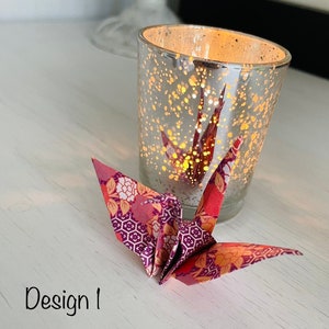 1 Grúa de papel de origami hecha a mano 10 diseños disponibles Papel del 1er aniversario, decoraciones del lugar de la boda, regalo