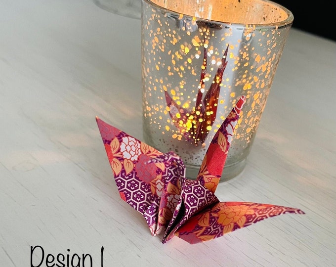 1 Handmade Origami Paper Crane 10 Designs Available 1st anniversary paper, wedding venue decorations, gift