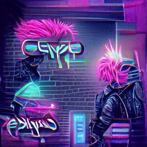 cyber city punks digital art