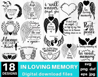 In loving memory svg, rest in peace svg, in memory svg, loving memory svg, in loving memory png, memorial day svg, svg files for cricut