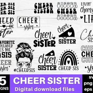 Cheer Sister Svg, Cheer Sis Svg, Sister Svg, Football Sister Svg, Cheer Sister, Cheer Sister Png, Cheer Life Svg, Svg Files For Cricut