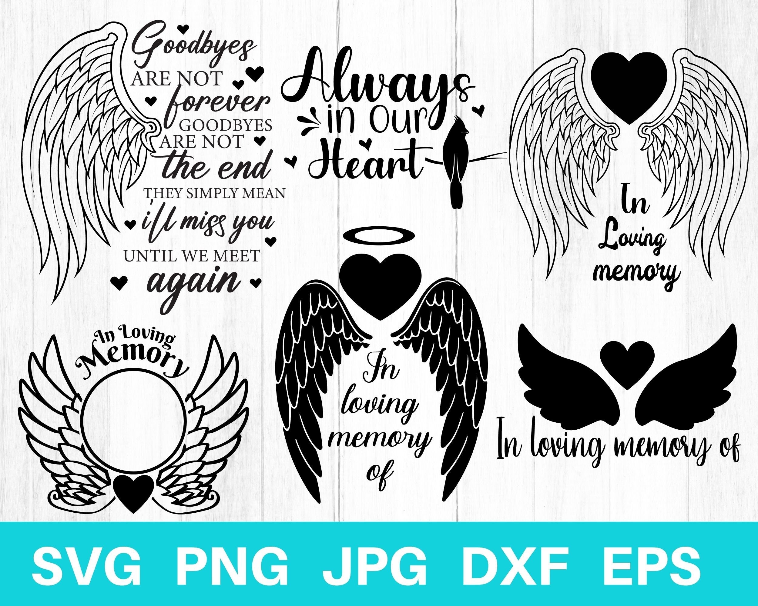 In Loving Memory SVG Bundle: Memorial Designs (digital Files) - Etsy